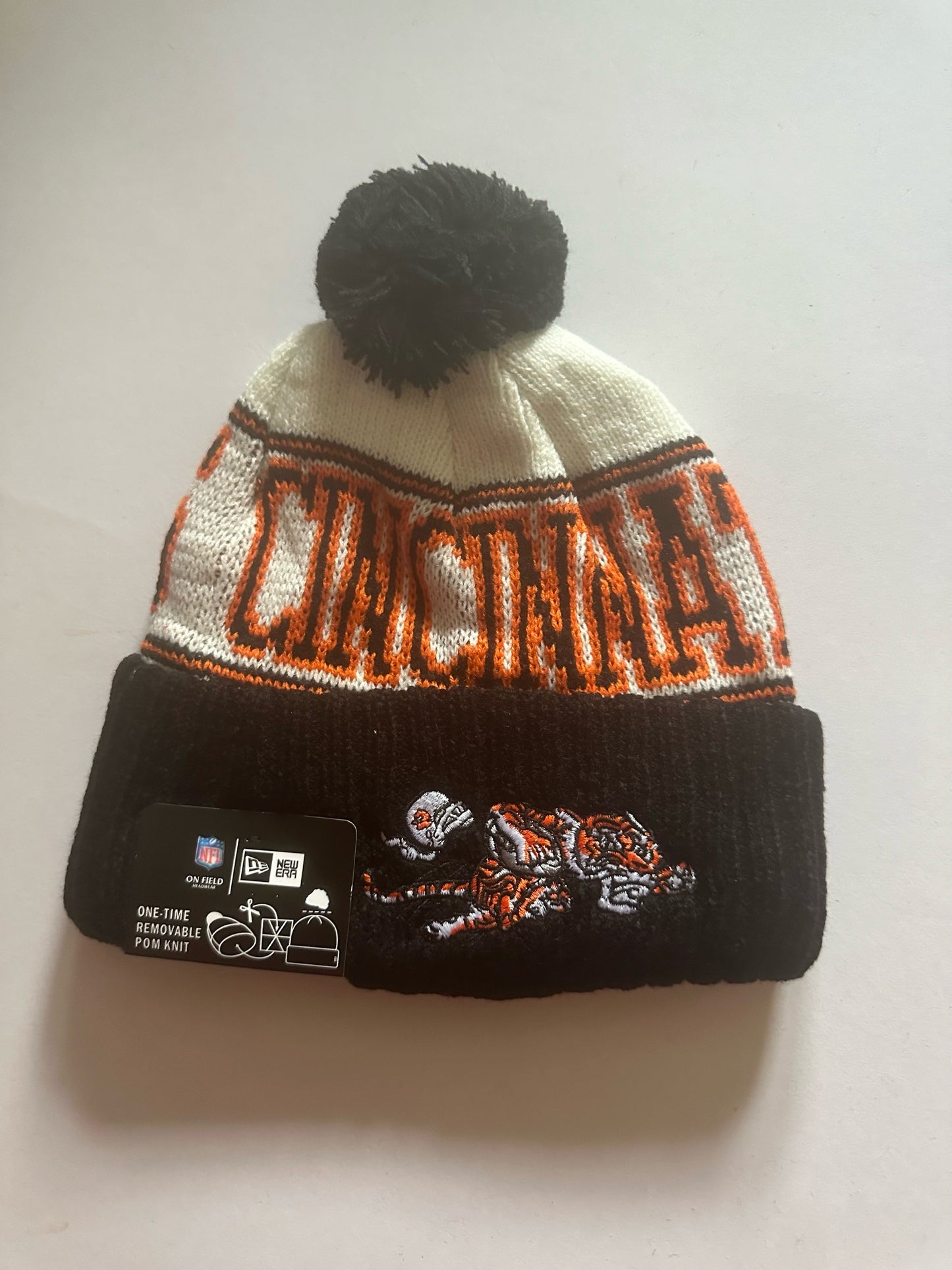 Cincinnati Bengals NFL Bobble Beanie Multi Colour With Tags on