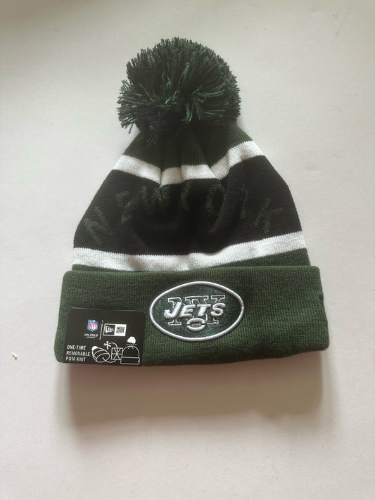 New York Jets NFL Bobble Beanie Multi Colour With Tags on