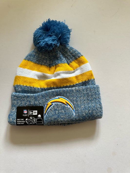 Los Angeles Chargers NFL Bobble Beanie Multi Colour With Tags on