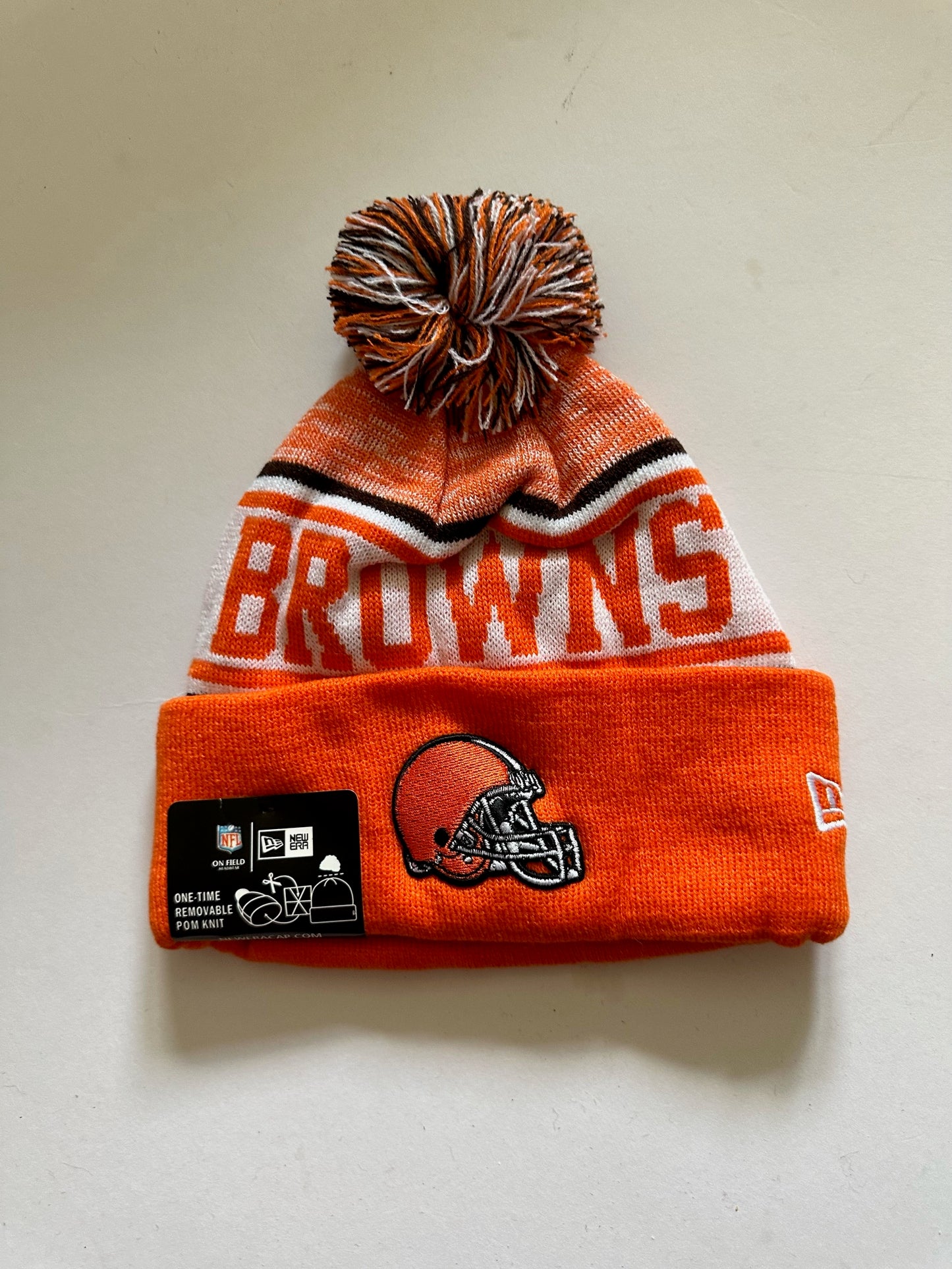 Cleveland Browns NFL Bobble Beanie Multi Colour With Tags on