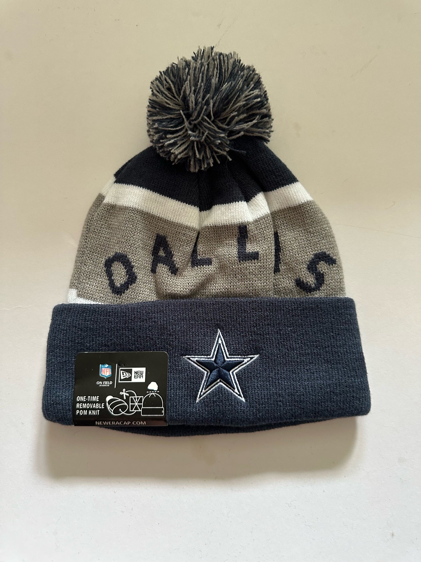 Dallas Cowboys NFL Bobble Beanie Multi Colour With Tags on
