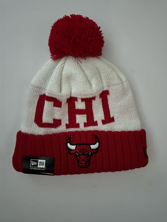 Chicago Bulls NBA Bobble Beanie Multi Colour With Tags on