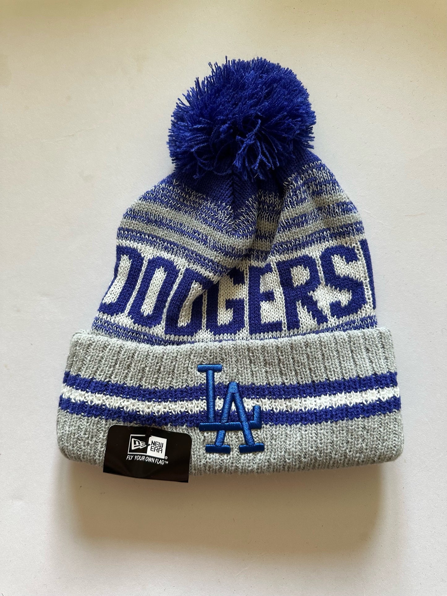Los Angeles LA Dodgers MLB Bobble Beanie Multi Colour With Tags on