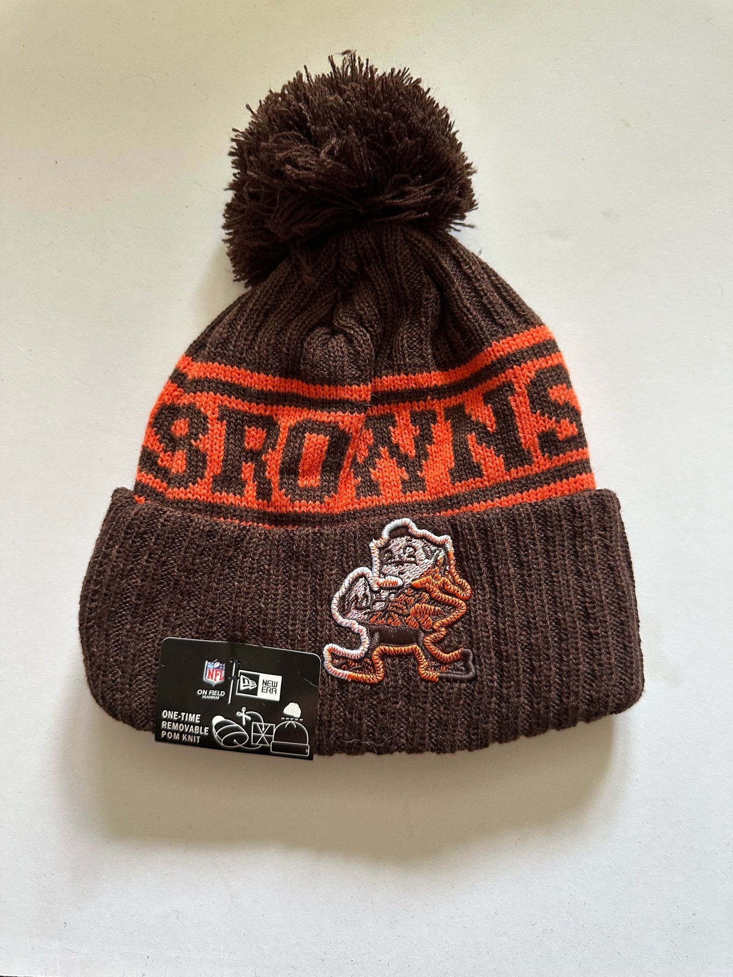Cleveland Browns NFL Bobble Beanie Multi Colour With Tags on