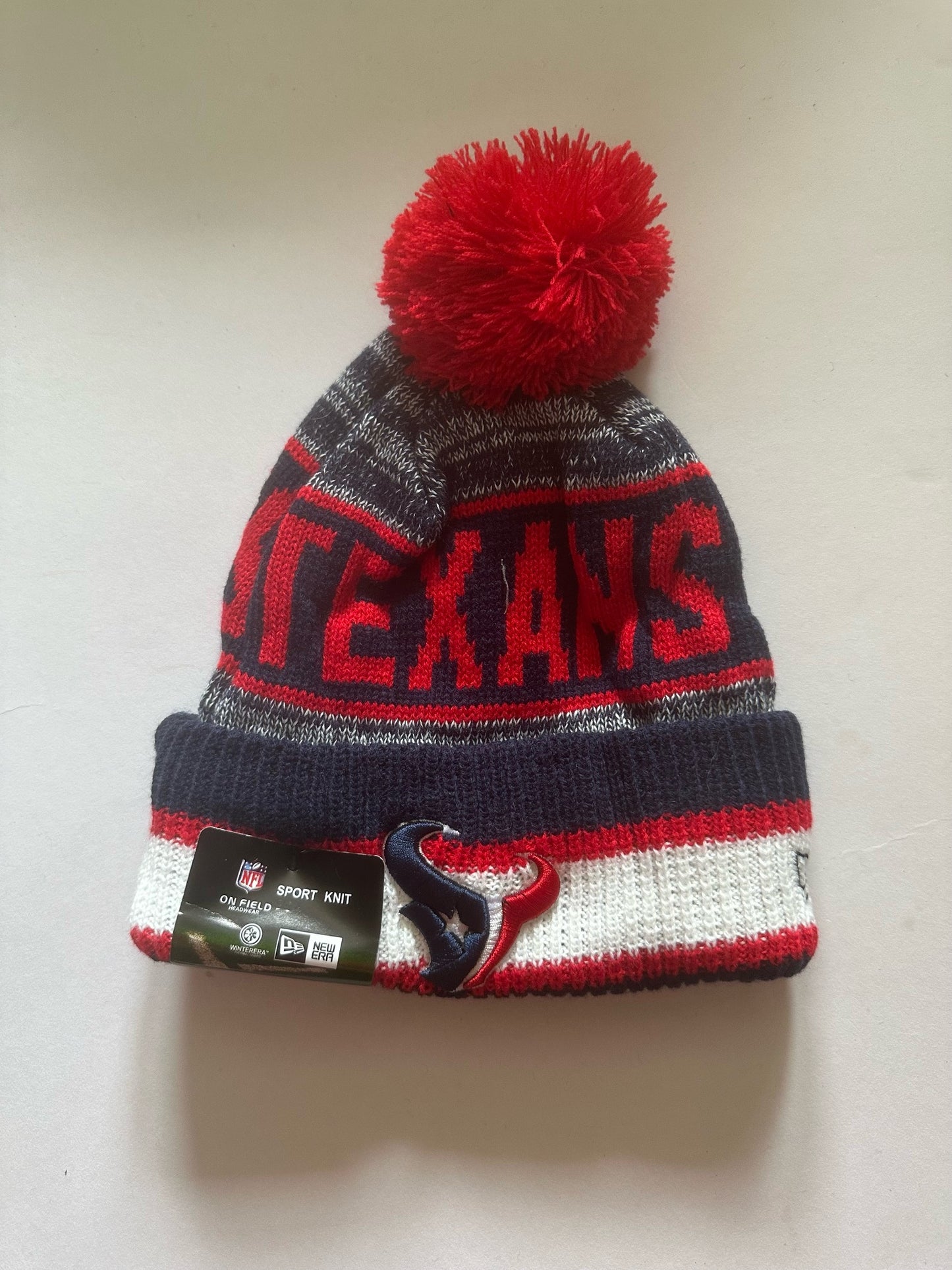 Houston Texans NFL Bobble Beanie Multi Colour With Tags on
