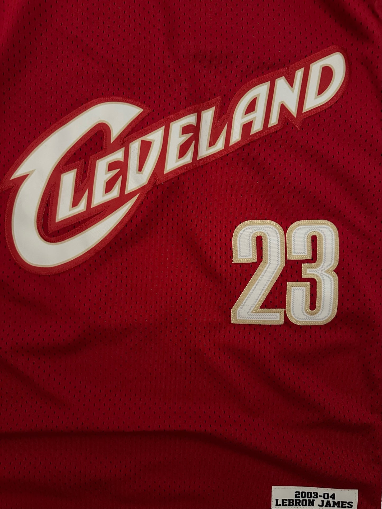 Cleveland Cavaliers NBA Hardwood Classics Basketball Vest Large James 23 Red