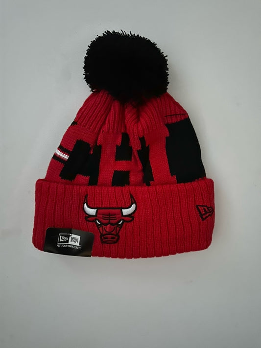 Chicago Bulls NBA Bobble Beanie Multi Colour With Tags on