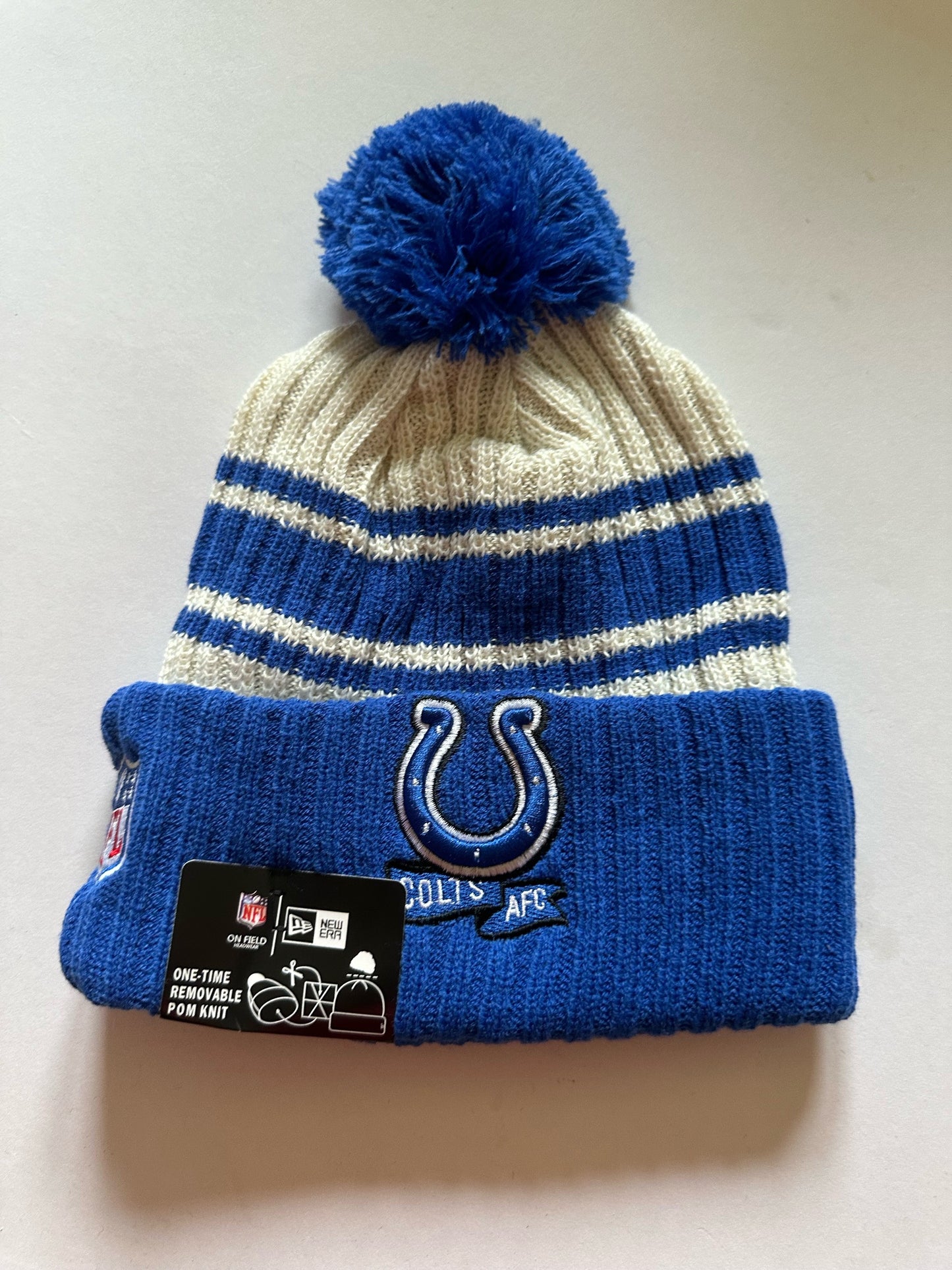 Indianapolis Colts NFL Bobble Beanie Multi Colour With Tags on
