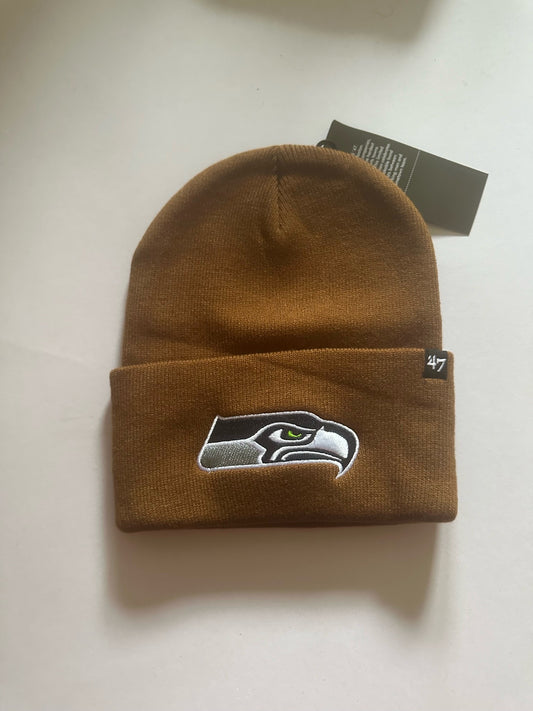 Seattle Seahawks NFL Bobble Beanie Multi Colour With Tags on