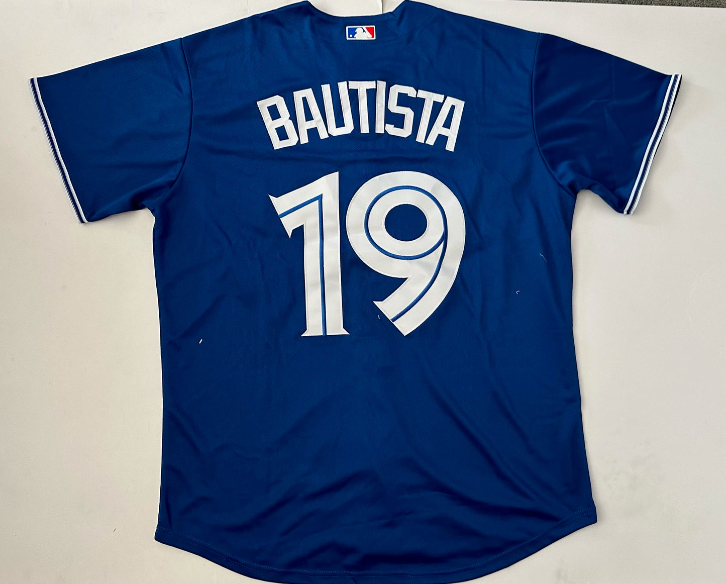 Toronto Blue Jays MLB Baseball Shirt Large Bautista 19 Blue