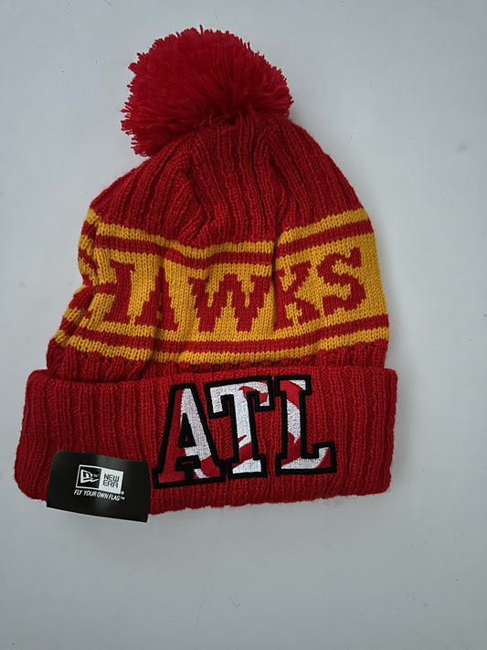 Atlanta Hawks NBA Bobble Beanie Multi Colour With Tags on