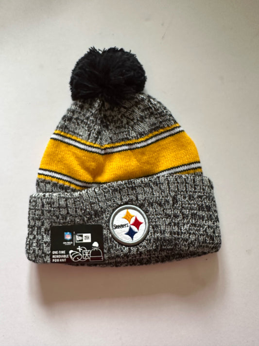 Pittsburgh Steelers NFL Bobble Beanie Multi Colour With Tags on