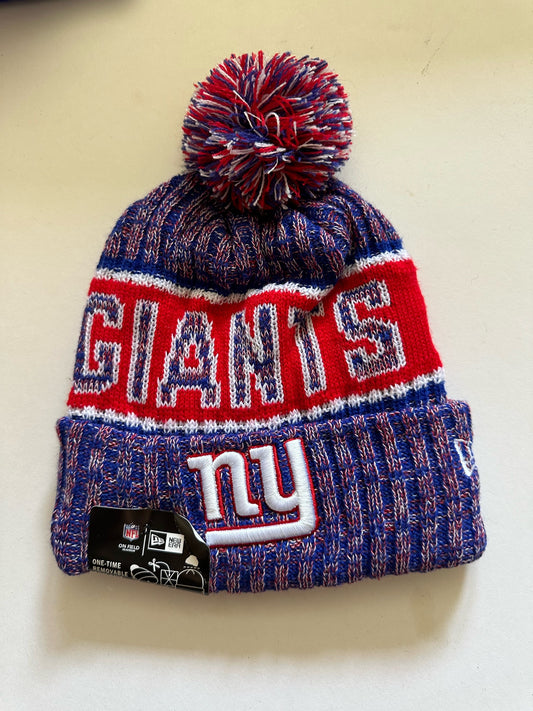 New York Giants NFL Bobble Beanie Multi Colour With Tags on