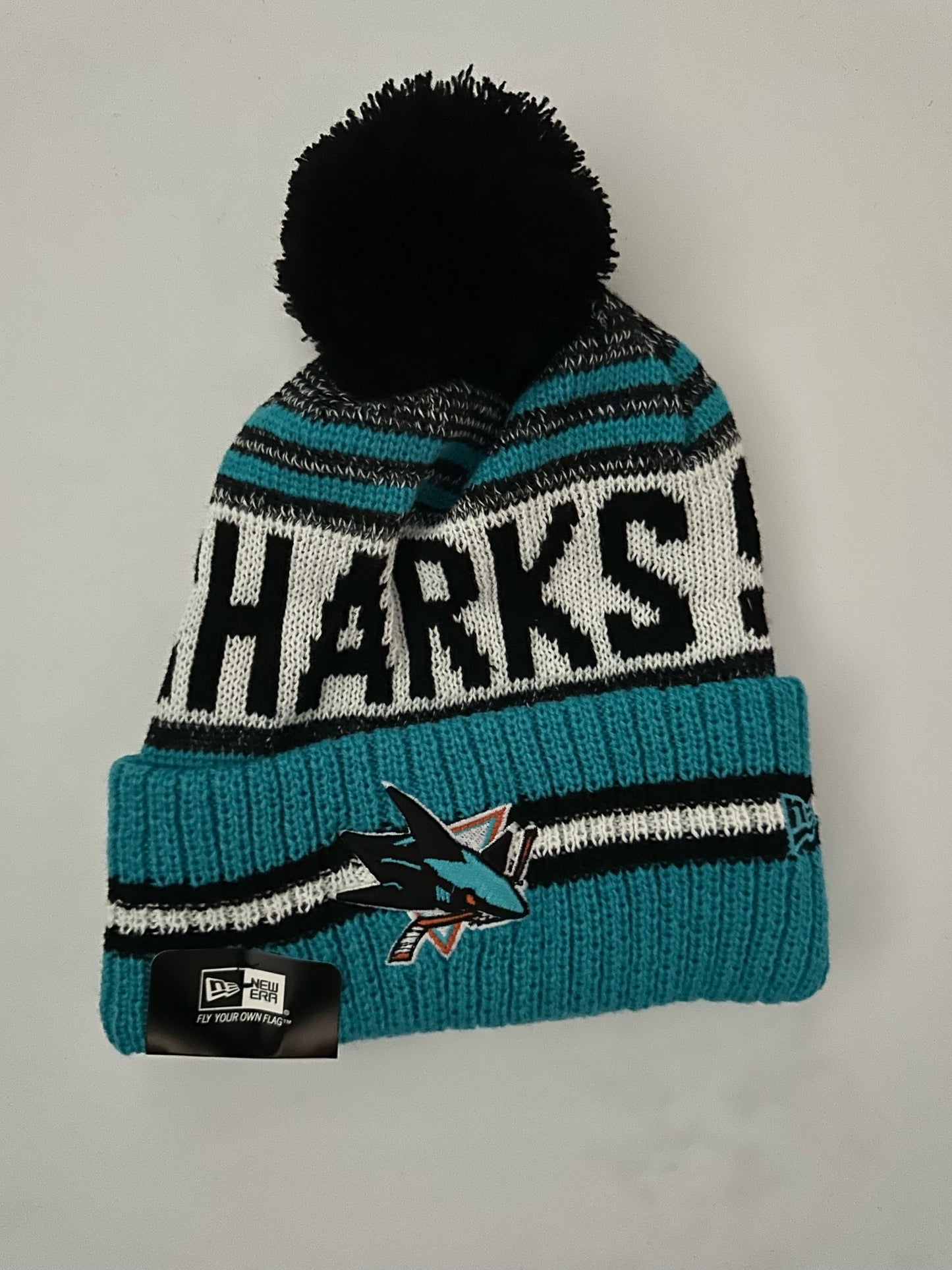 San Jose Sharks NHL Bobble Beanie Multi Colour With Tags on