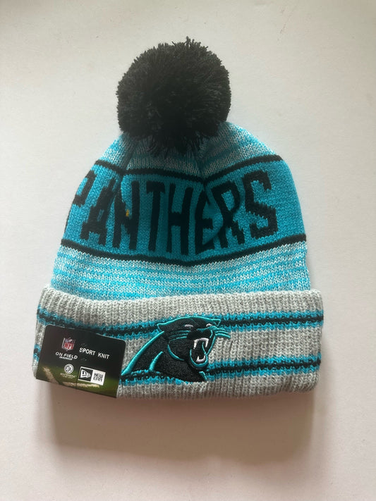 Carolina Panthers NFL Bobble Beanie Multi Colour With Tags on