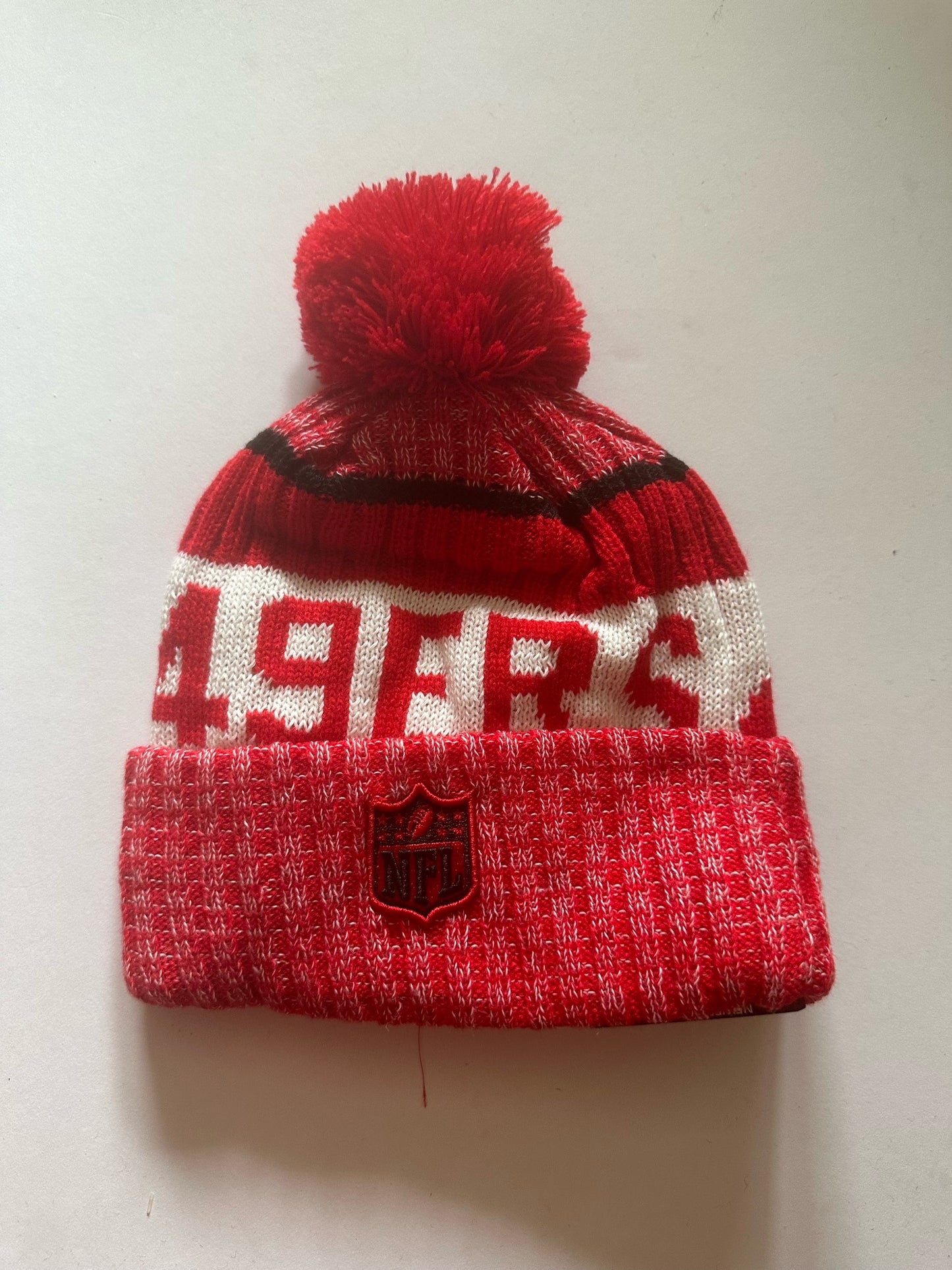 San Francisco 49ers NFL Bobble Beanie Multi Colour With Tags on