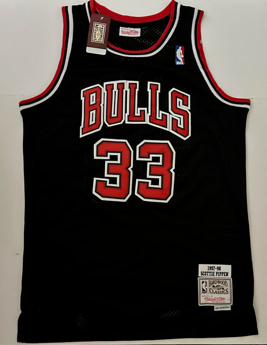 Chicago Bulls NBA Hardwood Classics Basketball Vest Large Pippen 33 Black
