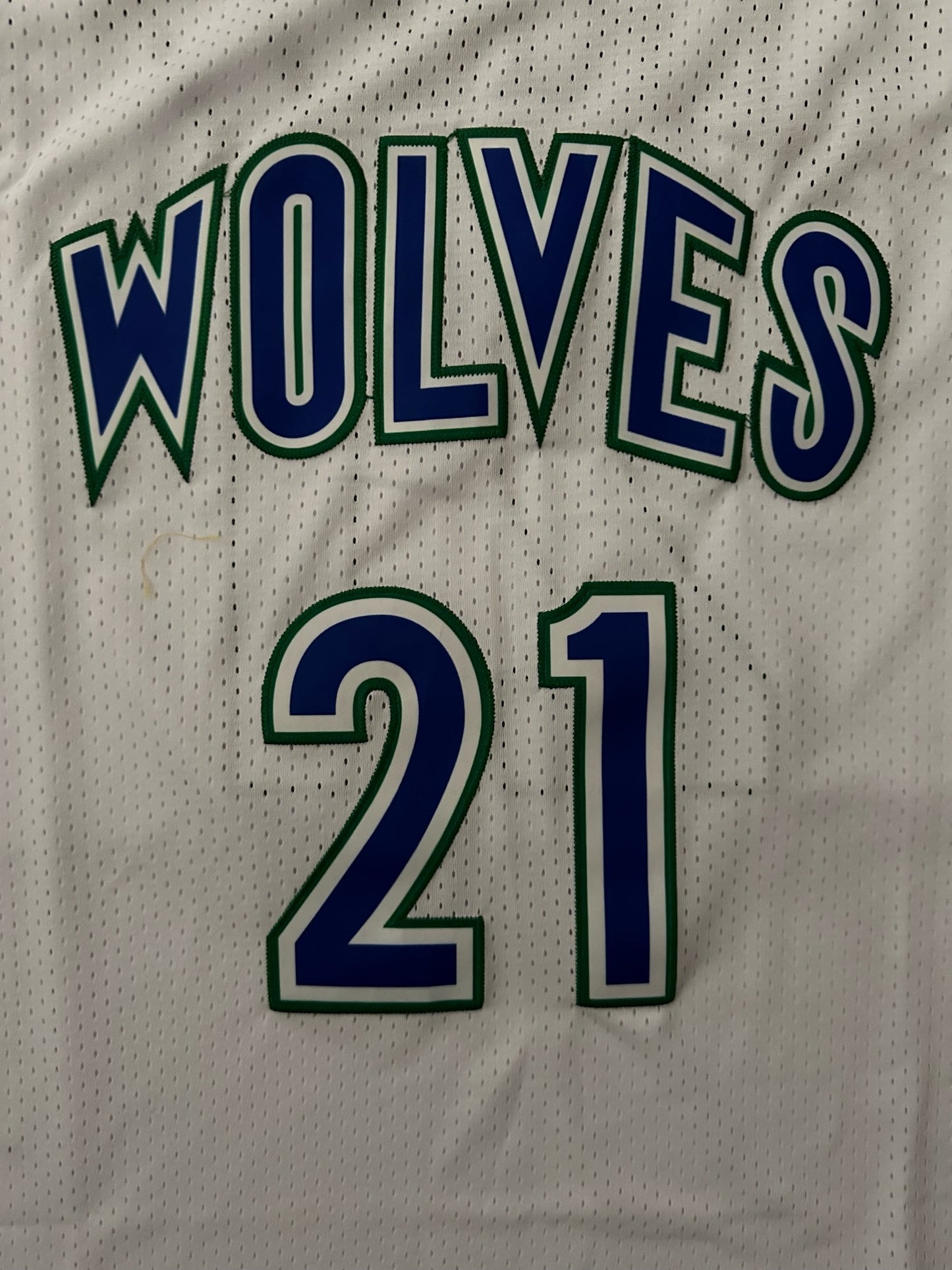 Minnesota Timberwolves NBA Hardwood Classics Basketball Vest Large Garnett White 21