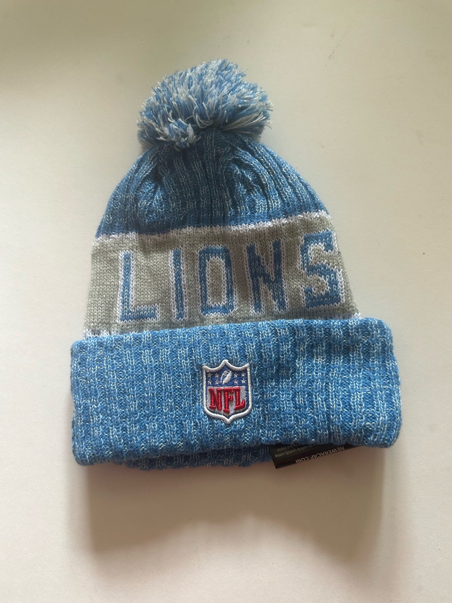 Detroit Lions NFL Bobble Beanie Multi Colour With Tags on