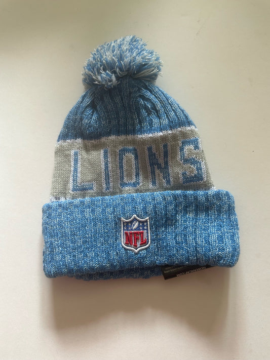 Detroit Lions NFL Bobble Beanie Multi Colour With Tags on