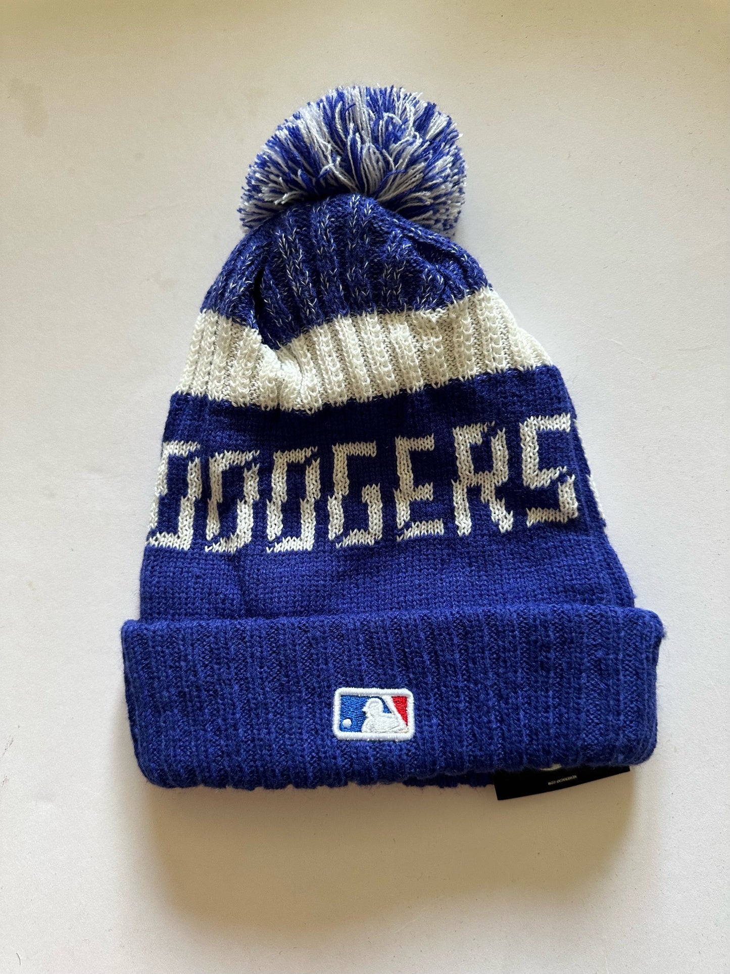 Los Angeles LA Dodgers MLB Bobble Beanie Multi Colour With Tags on