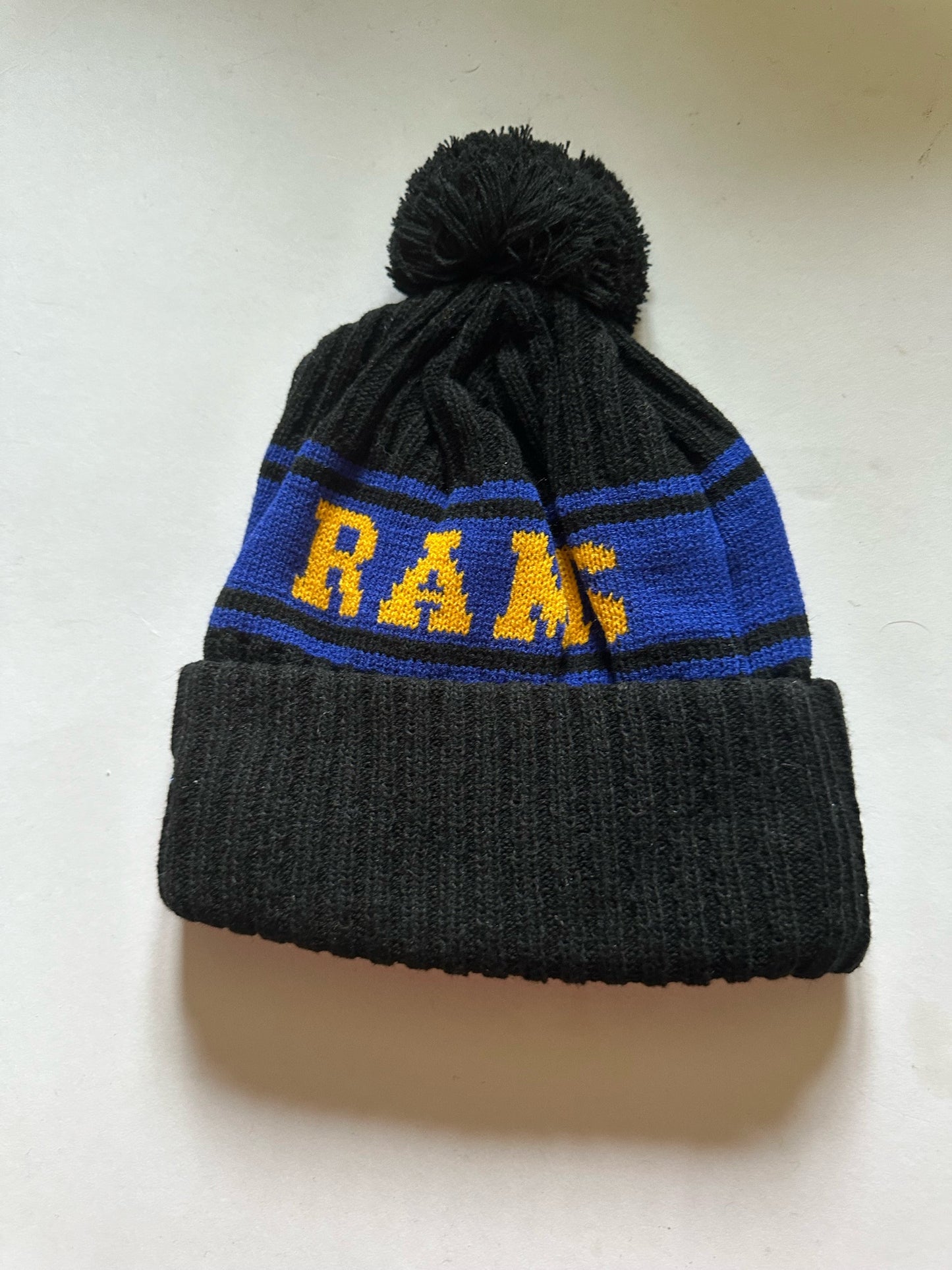 Los Angeles LA Rams NFL Bobble Beanie Multi Colour With Tags on