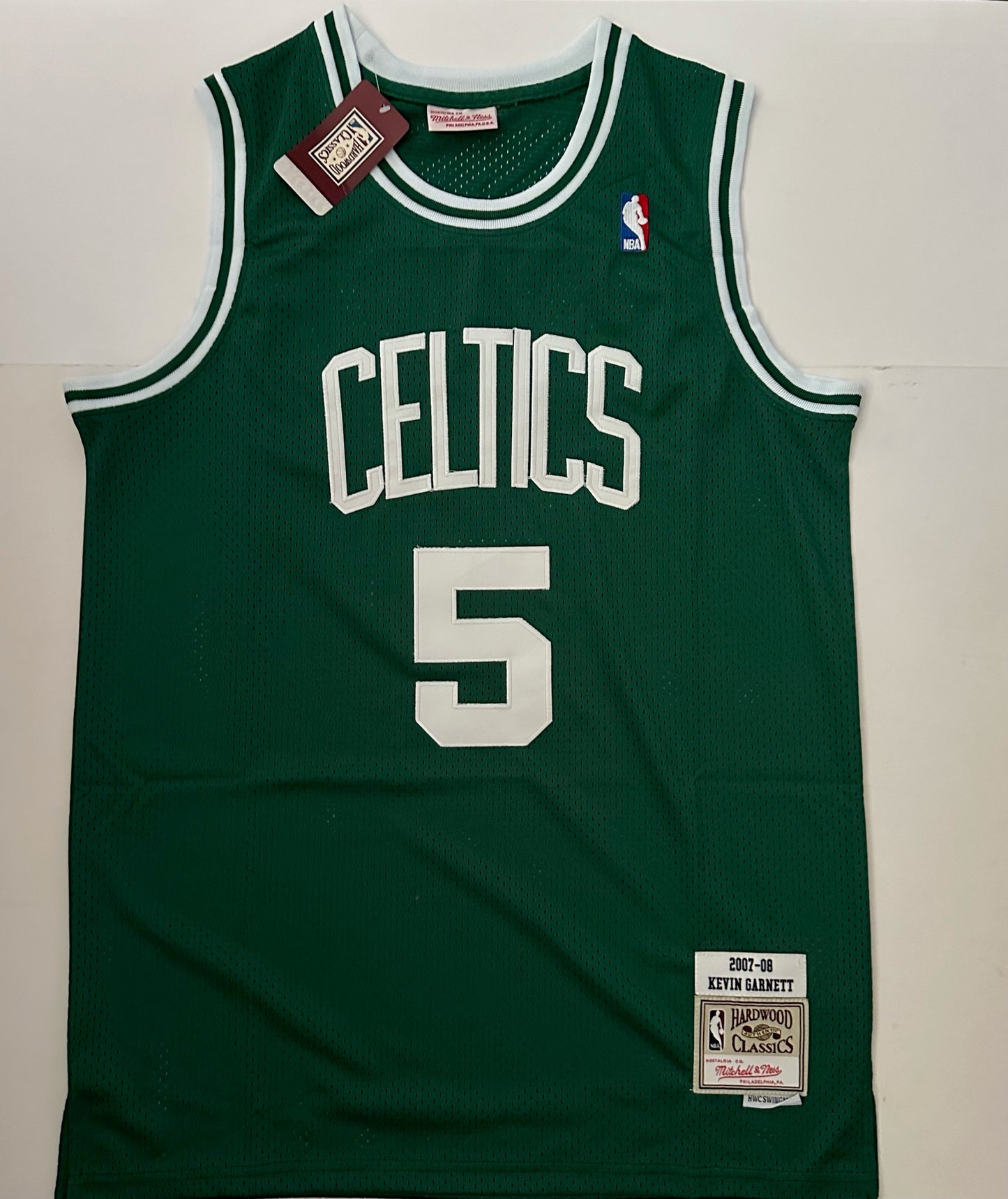 Boston Celtics NBA Hardwood Classics Basketball Vest Large Garnett 5 Green