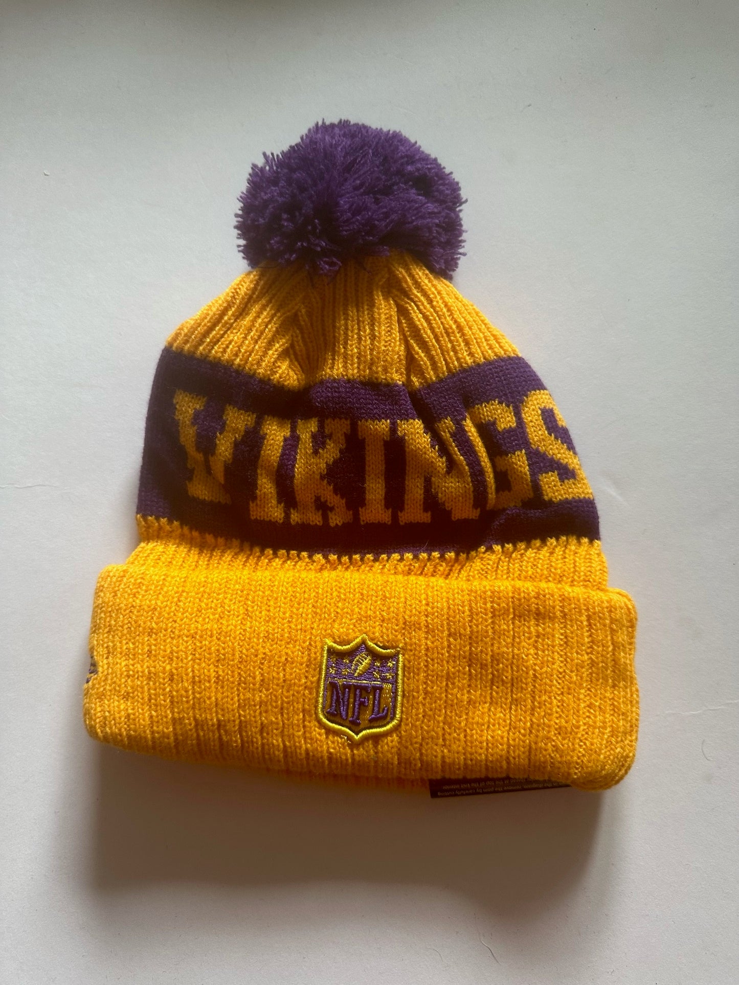 Minnesota Vikings NFL Bobble Beanie Multi Colour With Tags on