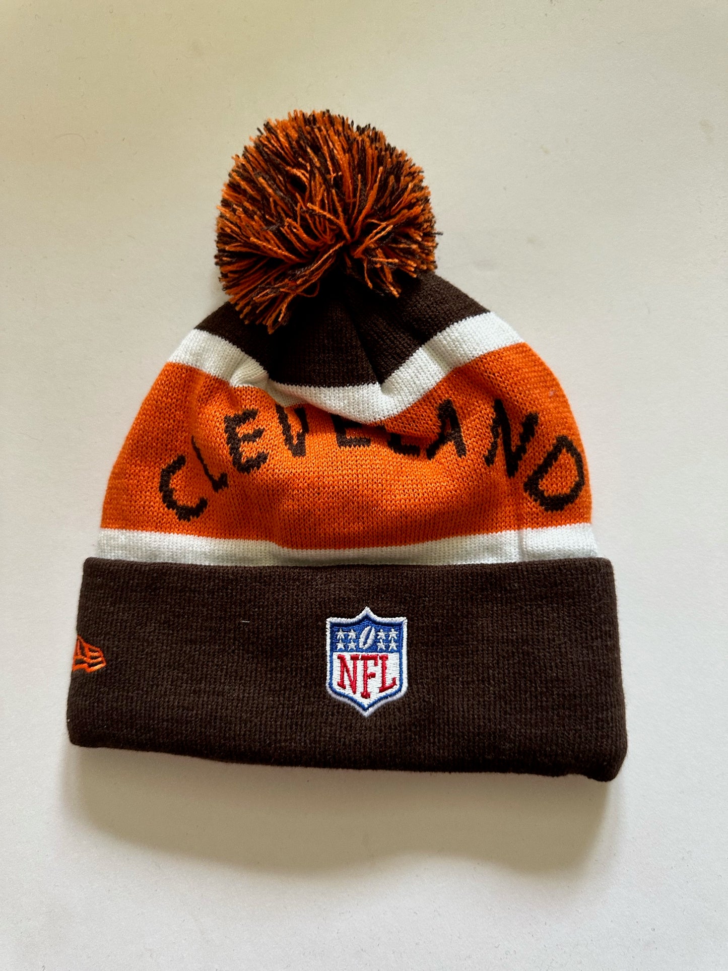 Cleveland Browns NFL Bobble Beanie Multi Colour With Tags on