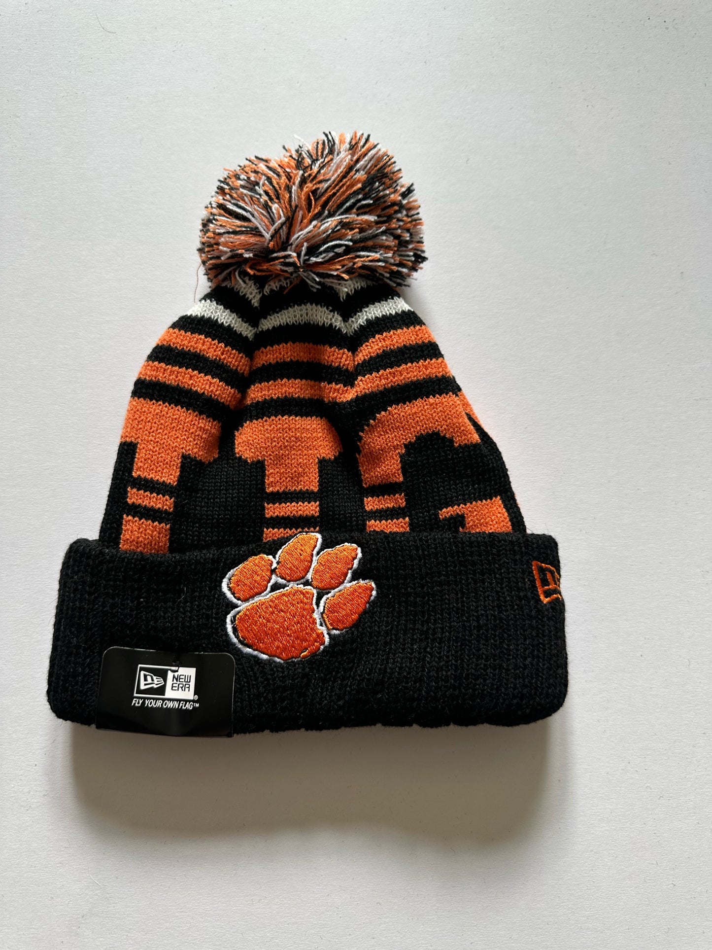 Clemson Tigers NCAA Bobble Beanie Multi Colour Tags on