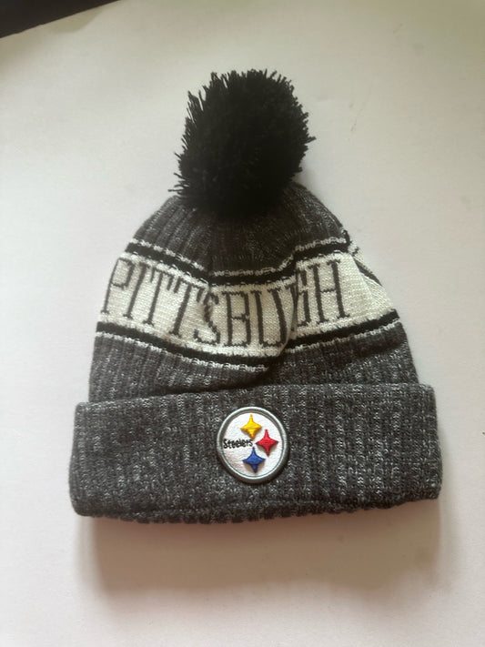 Pittsburgh Steelers NFL Bobble Beanie Multi Colour With Tags on