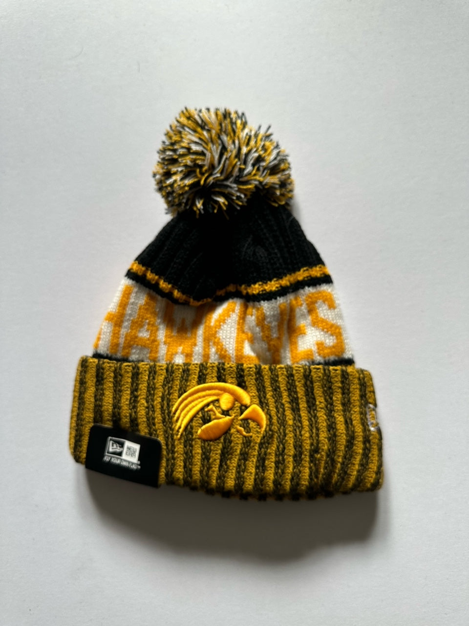 Iowa Hawkeyes NCAA Bobble Beanie Multi Colour Tags on