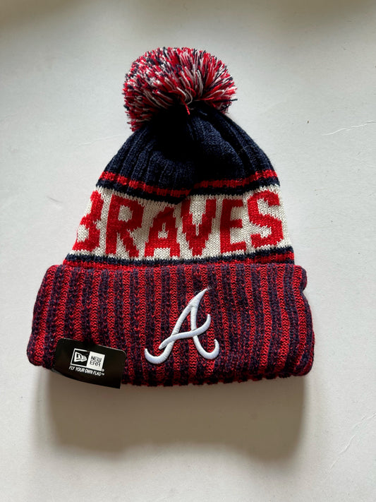 Atlanta Braves MLB Bobble Beanie Multi Colour With Tags on