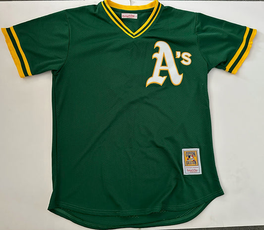 Oakland A's Athletics MLB Baseball Shirt Large Jackson 9 Green