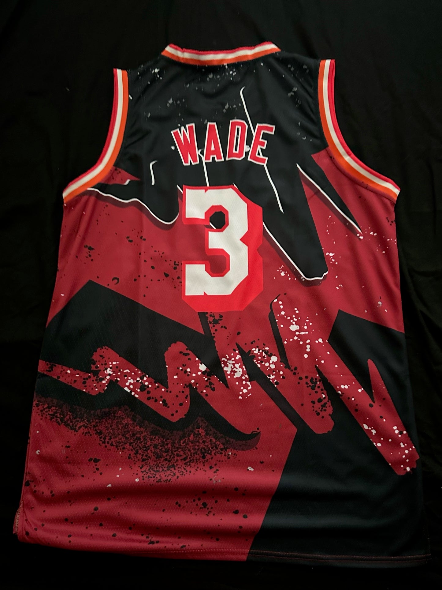 Retro Hardwood Classics Miami Heat Wade Basketball Vest Large