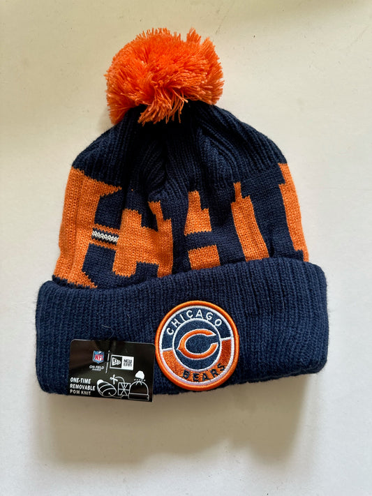 Chicago Bears NFL Bobble Beanie Multi Colour With Tags on