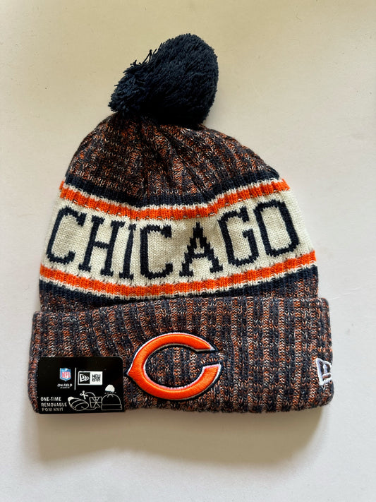 Chicago Bears NFL Bobble Beanie Multi Colour With Tags on