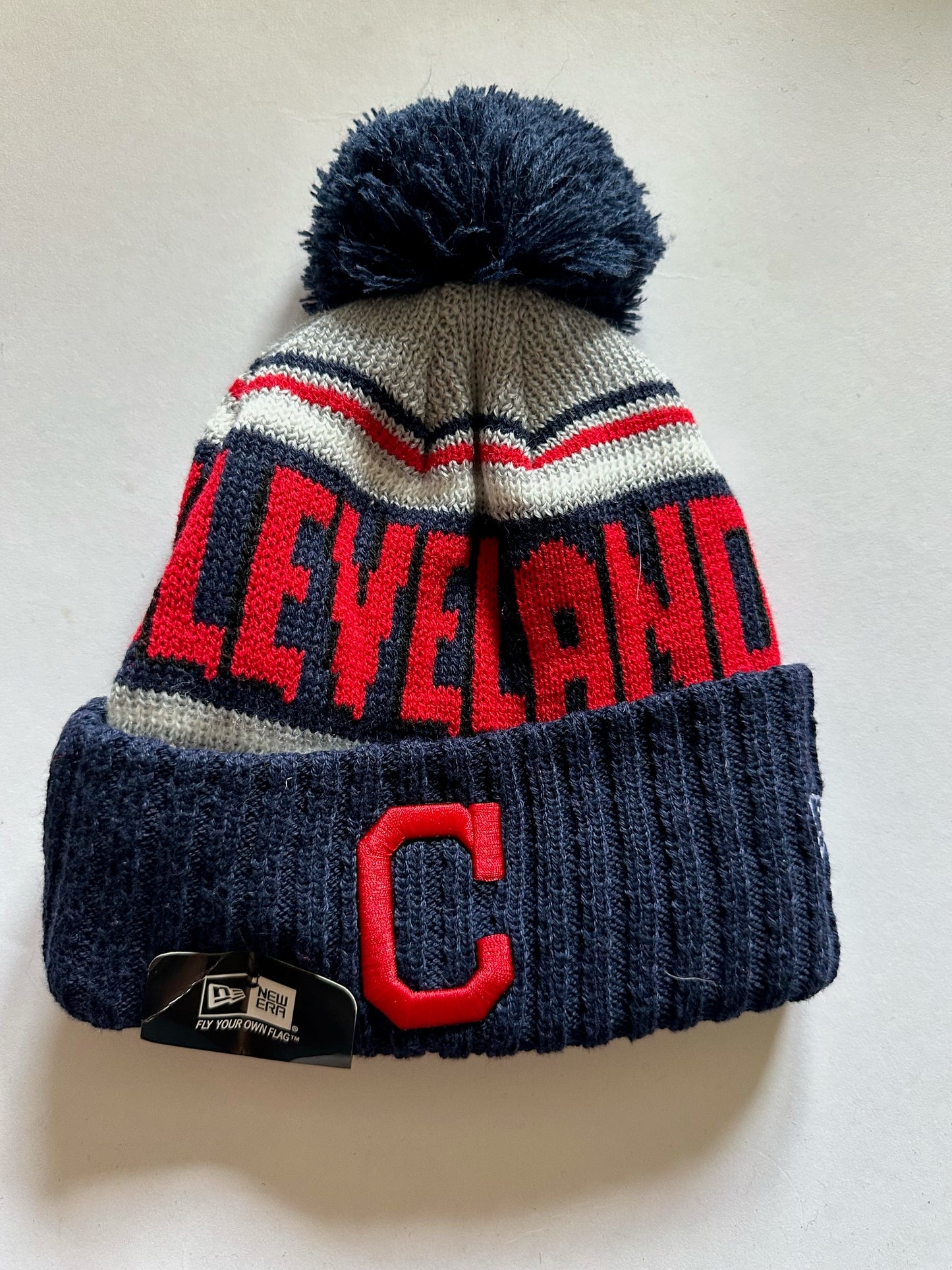 Cleveland Guardians MLB Bobble Beanie Multi Colour With Tags on