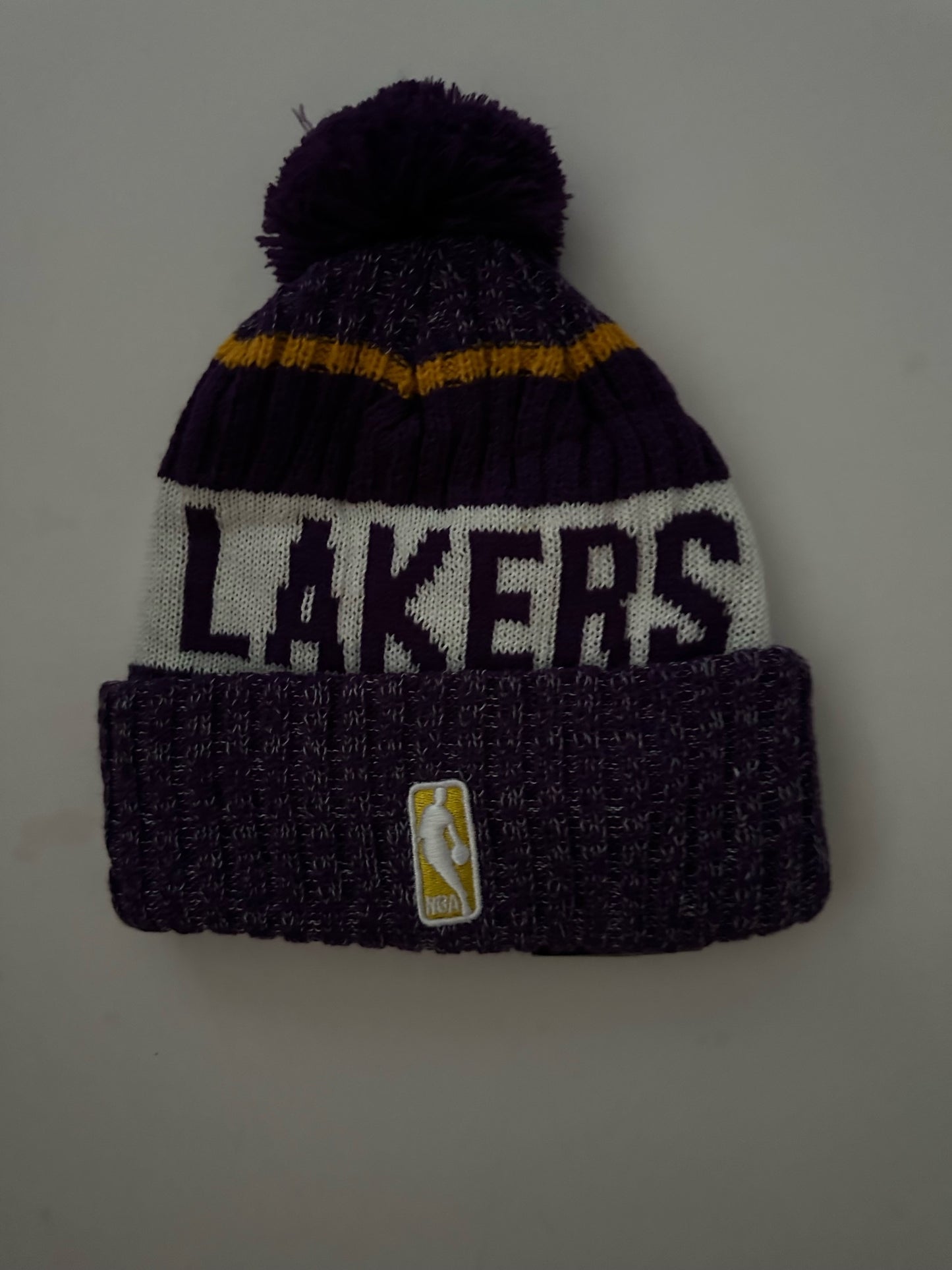 Los Angeles LA Lakers NBA Bobble Beanie Multi Colour With Tags on