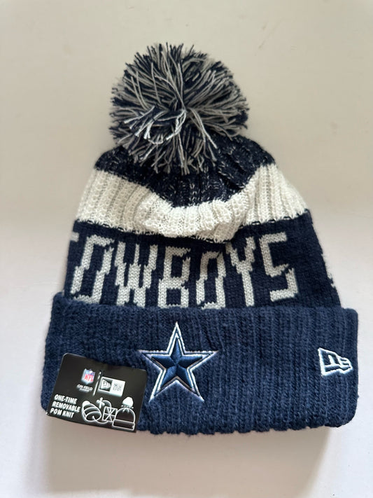 Dallas Cowboys NFL Bobble Beanie Multi Colour With Tags on