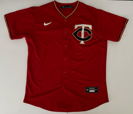 Minnesota Twins MLB Baseball Shirt Large Mauer 7 Red