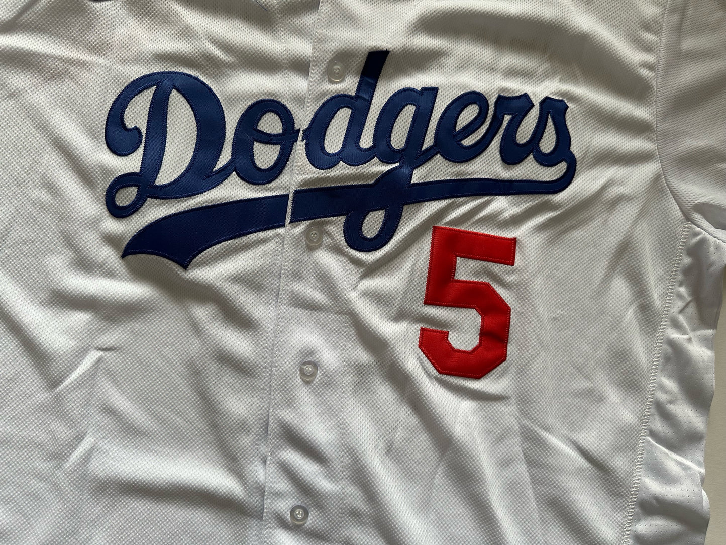 Los Angeles LA Dodgers MLB Baseball Shirt Large Freeman 5 White