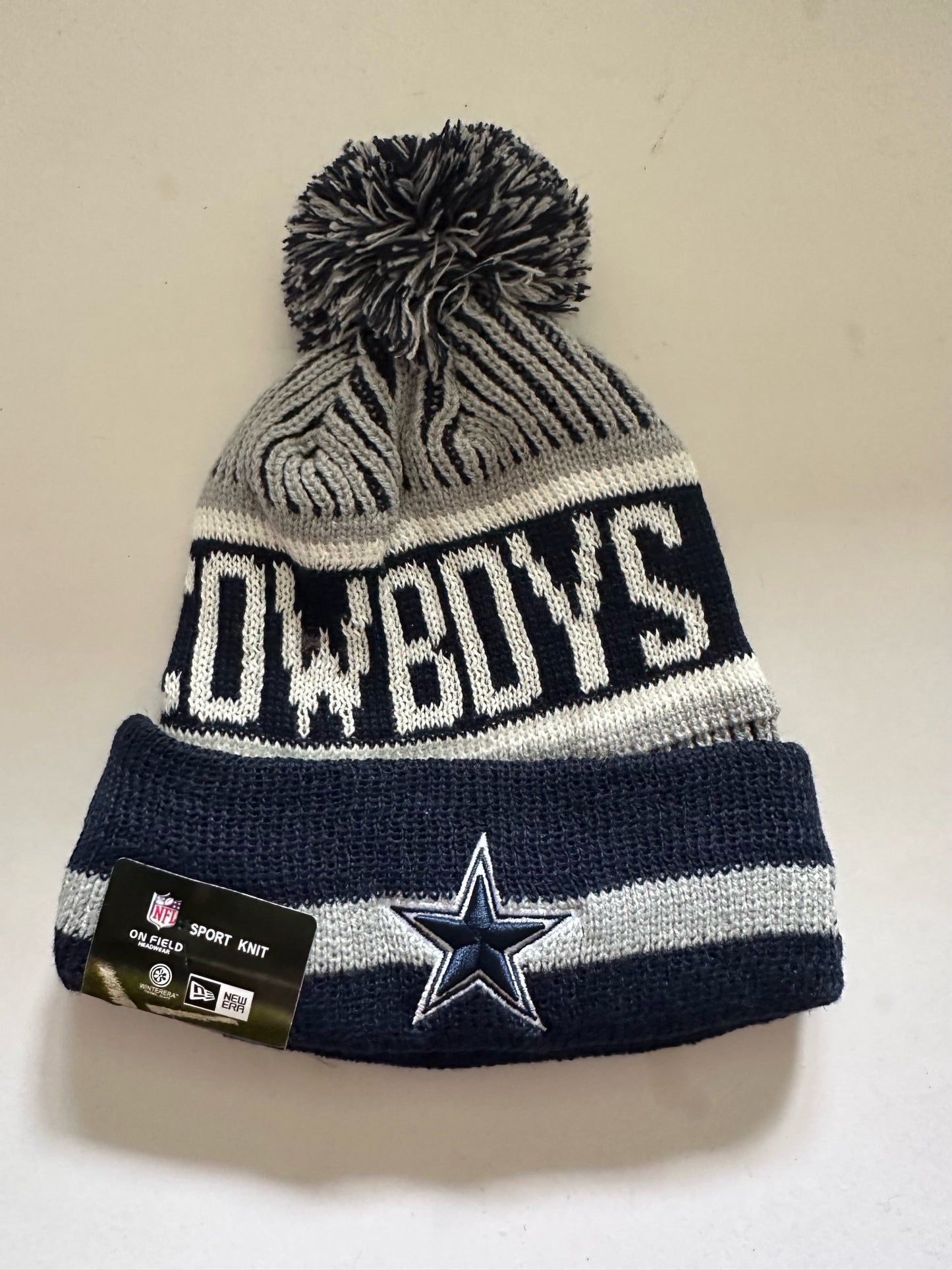 Dallas Cowboys NFL Bobble Beanie Multi Colour With Tags on