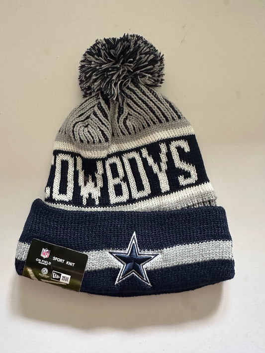 Dallas Cowboys NFL Bobble Beanie Multi Colour With Tags on