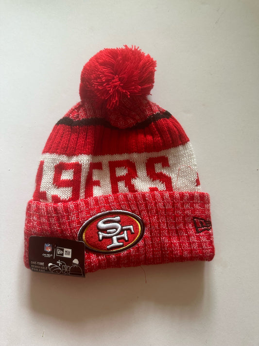 San Francisco 49ers NFL Bobble Beanie Multi Colour With Tags on