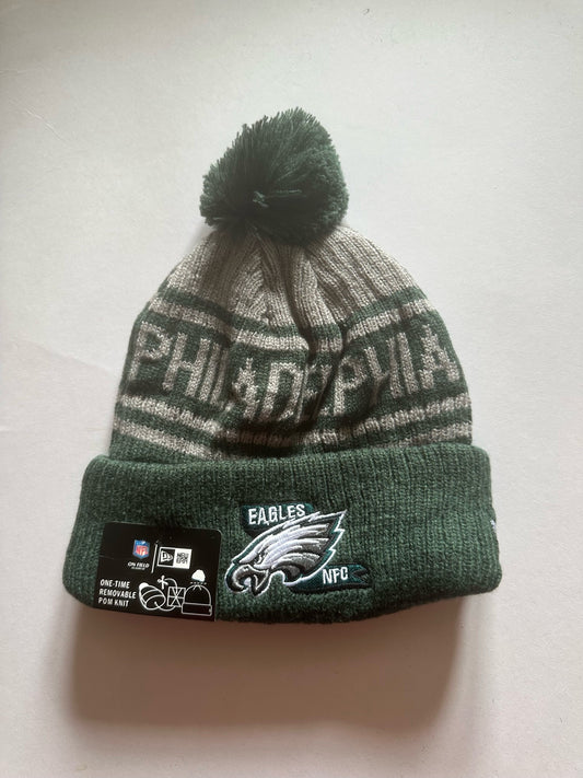 Philadelphia Eagles NFL Bobble Beanie Multi Colour With Tags on