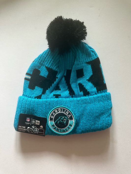 Carolina Panthers NFL Bobble Beanie Multi Colour With Tags on