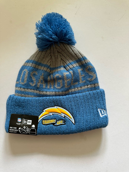 Los Angeles Chargers NFL Bobble Beanie Multi Colour With Tags on