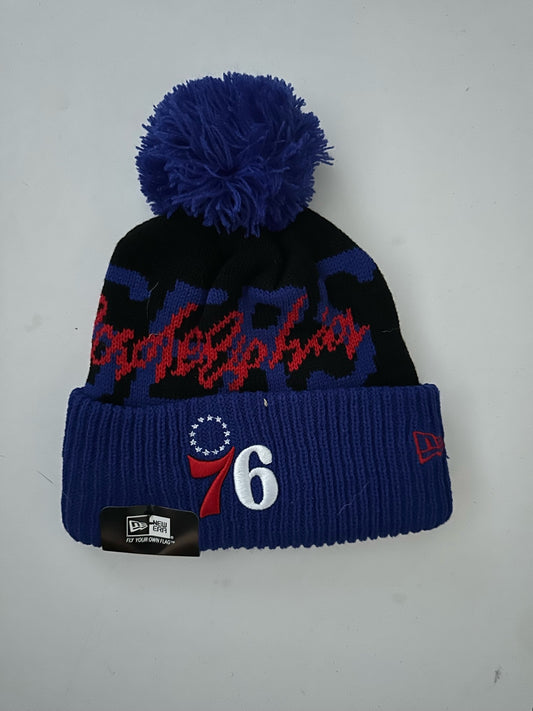 Philadelphia 76ers NBA Bobble Beanie Multi Colour With Tags on
