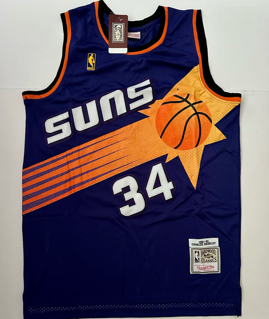 Phoenix Suns NBA Hardwood Classics Basketball Vest Large Barkley 34 Purple
